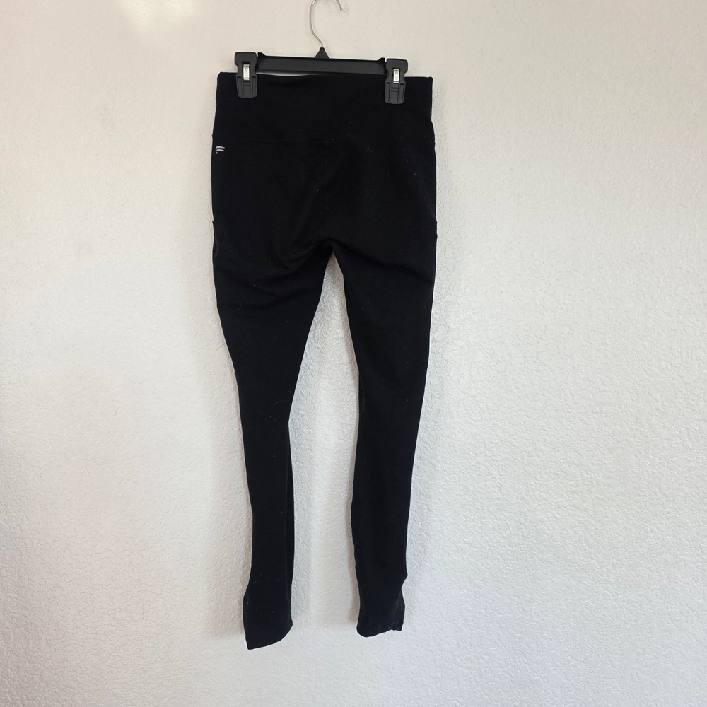 Fabletics Black‎ High Waisted Textured Pocket Leggings Women